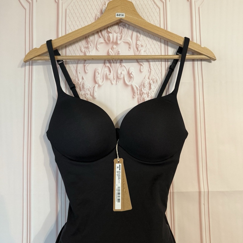SKIMS Ultimate Body Push Up Butt & Hip Pad Mid-thigh Bodysuit Onyx Sz XS NWT$188 - Picture 2 of 10